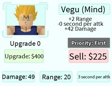 Vegu (Supa) - Vegeta (DBS), Roblox: All Star Tower Defense Wiki