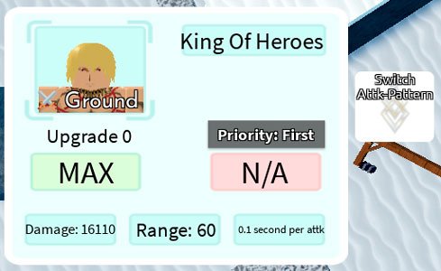 King Of Heroes (Gilgamesh), Roblox: All Star Tower Defense Wiki