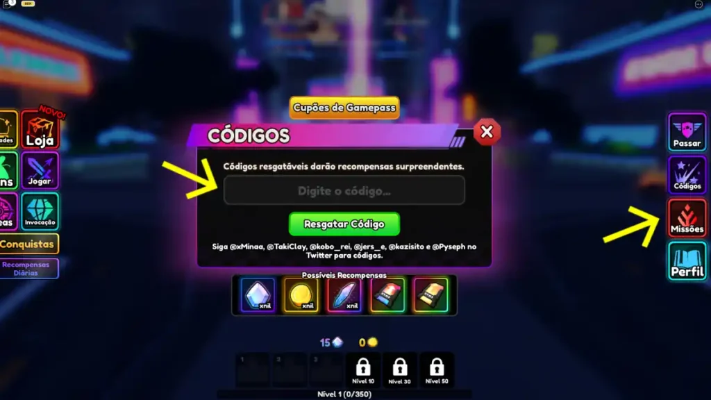 Códigos de Anime Vanguards - Roblox - Resgatar Recompensas